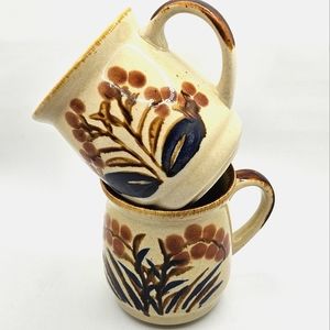 Vintage Hearthside Potters Pride Japan Stoneware Mugs Coffee Tea Set Of 2